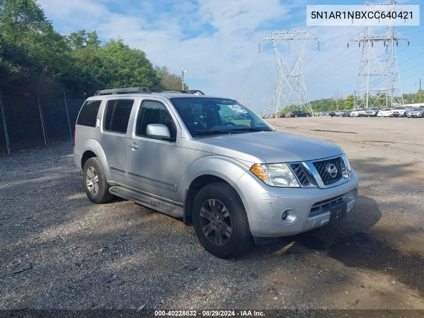 2012 Nissan Pathfinder Silver VIN: 5N1AR1NBXCC640421 Lot: 40228832