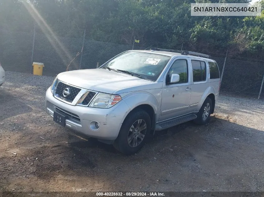 2012 Nissan Pathfinder Silver VIN: 5N1AR1NBXCC640421 Lot: 40228832