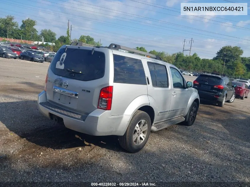 2012 Nissan Pathfinder Silver VIN: 5N1AR1NBXCC640421 Lot: 40228832