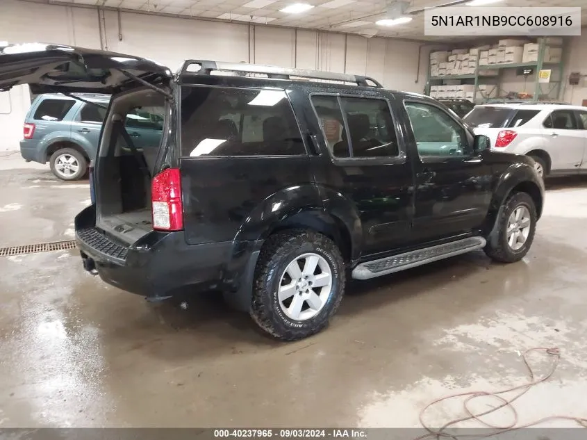 2012 Nissan Pathfinder Sv VIN: 5N1AR1NB9CC608916 Lot: 40237965