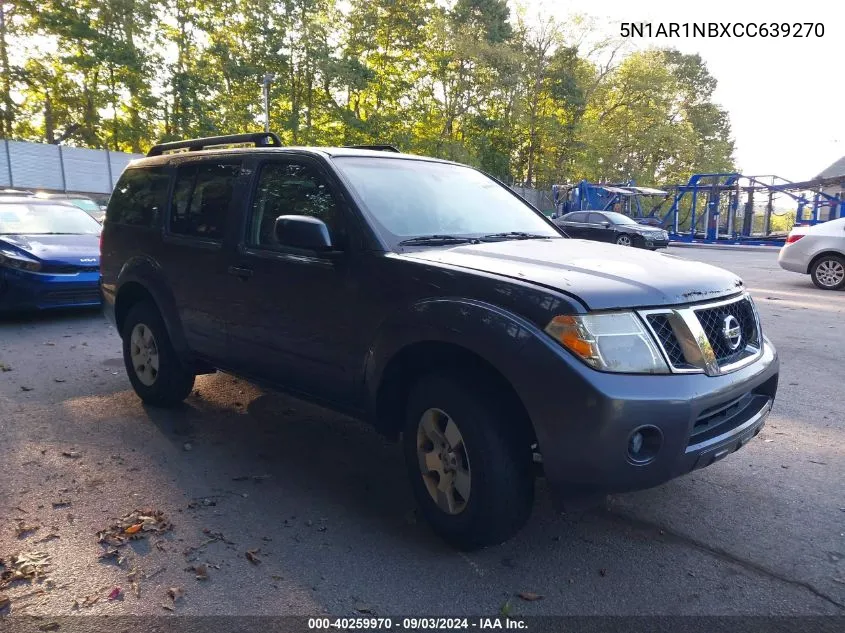 2012 Nissan Pathfinder S VIN: 5N1AR1NBXCC639270 Lot: 40259970