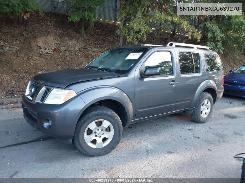 2012 Nissan Pathfinder S VIN: 5N1AR1NBXCC639270 Lot: 40259970