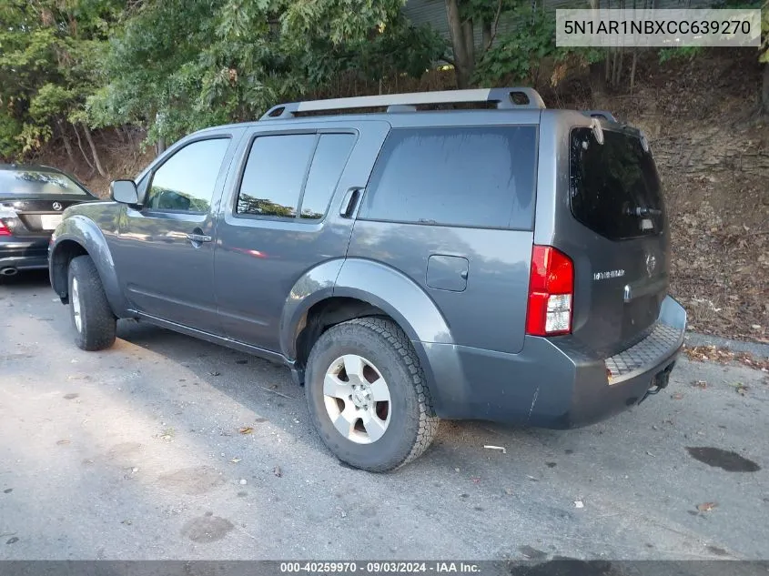 2012 Nissan Pathfinder S VIN: 5N1AR1NBXCC639270 Lot: 40259970