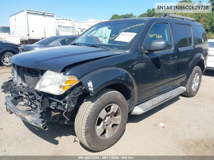 2012 Nissan Pathfinder S VIN: 5N1AR1NB6CC629738 Lot: 40272264