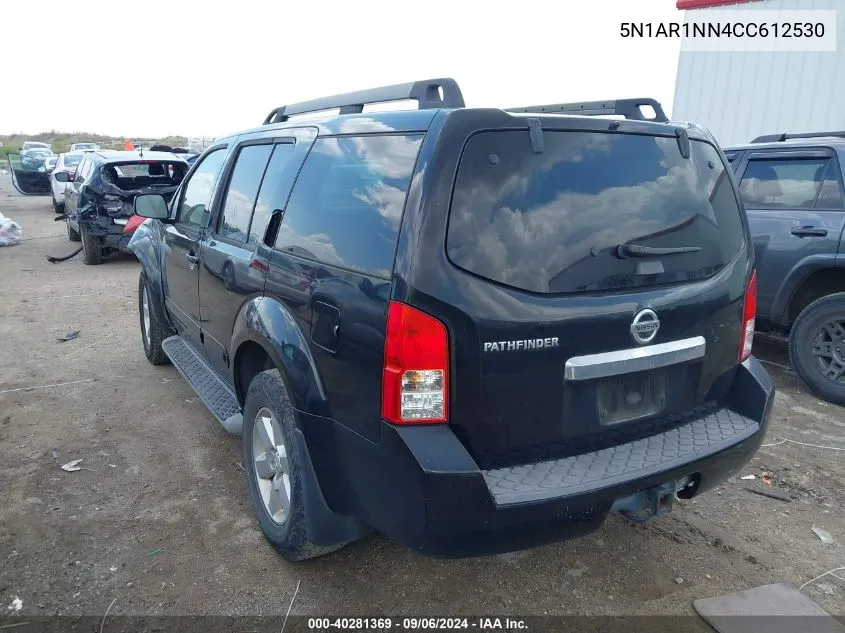 2012 Nissan Pathfinder Sv VIN: 5N1AR1NN4CC612530 Lot: 40281369