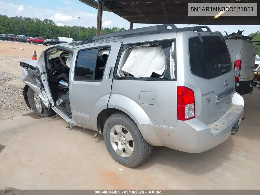 2012 Nissan Pathfinder S VIN: 5N1AR1NN3CC621851 Lot: 40346859