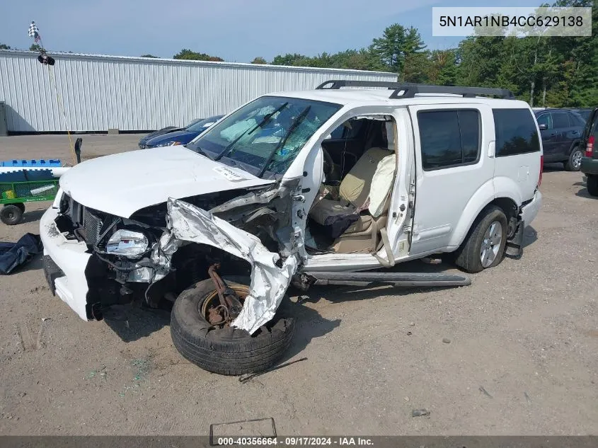 5N1AR1NB4CC629138 2012 Nissan Pathfinder Sv