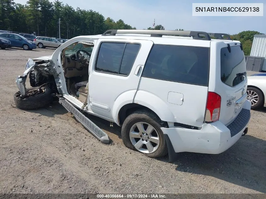 2012 Nissan Pathfinder Sv VIN: 5N1AR1NB4CC629138 Lot: 40356664