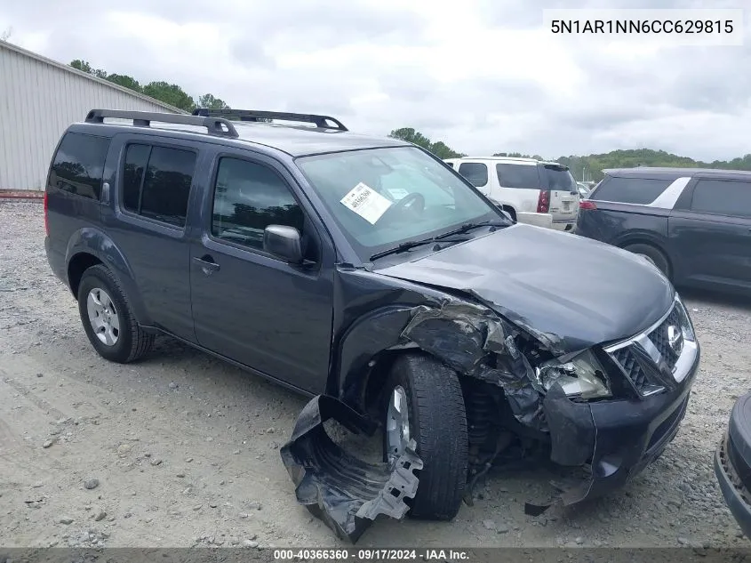 2012 Nissan Pathfinder S VIN: 5N1AR1NN6CC629815 Lot: 40366360