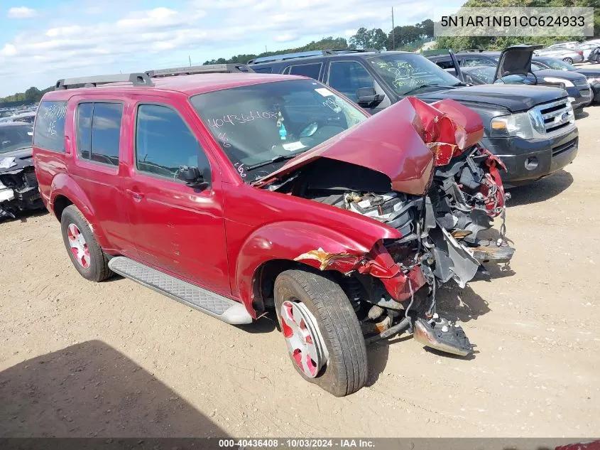 2012 Nissan Pathfinder S VIN: 5N1AR1NB1CC624933 Lot: 40436408