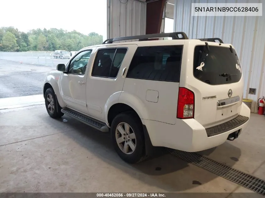 2012 Nissan Pathfinder Sv VIN: 5N1AR1NB9CC628406 Lot: 40452056