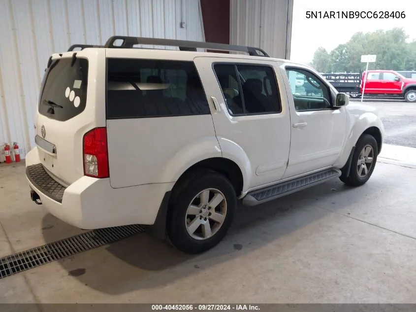 2012 Nissan Pathfinder Sv VIN: 5N1AR1NB9CC628406 Lot: 40452056