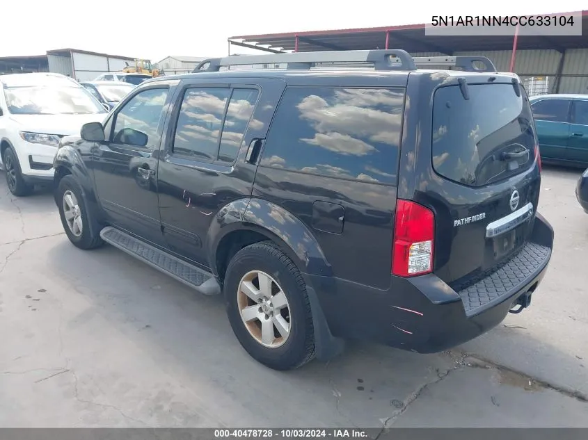 5N1AR1NN4CC633104 2012 Nissan Pathfinder Sv