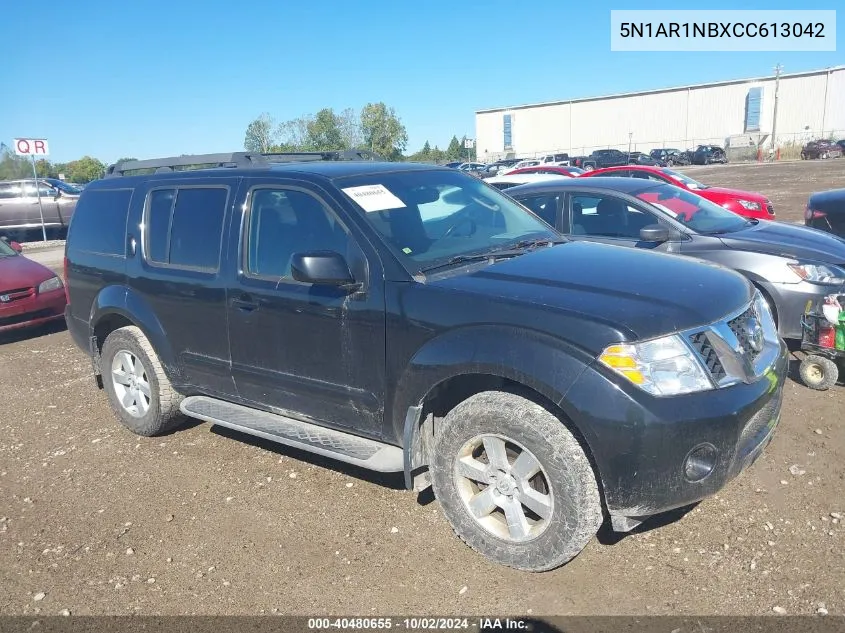 2012 Nissan Pathfinder Sv VIN: 5N1AR1NBXCC613042 Lot: 40480655