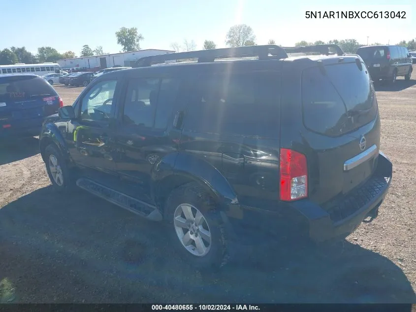 2012 Nissan Pathfinder Sv VIN: 5N1AR1NBXCC613042 Lot: 40480655