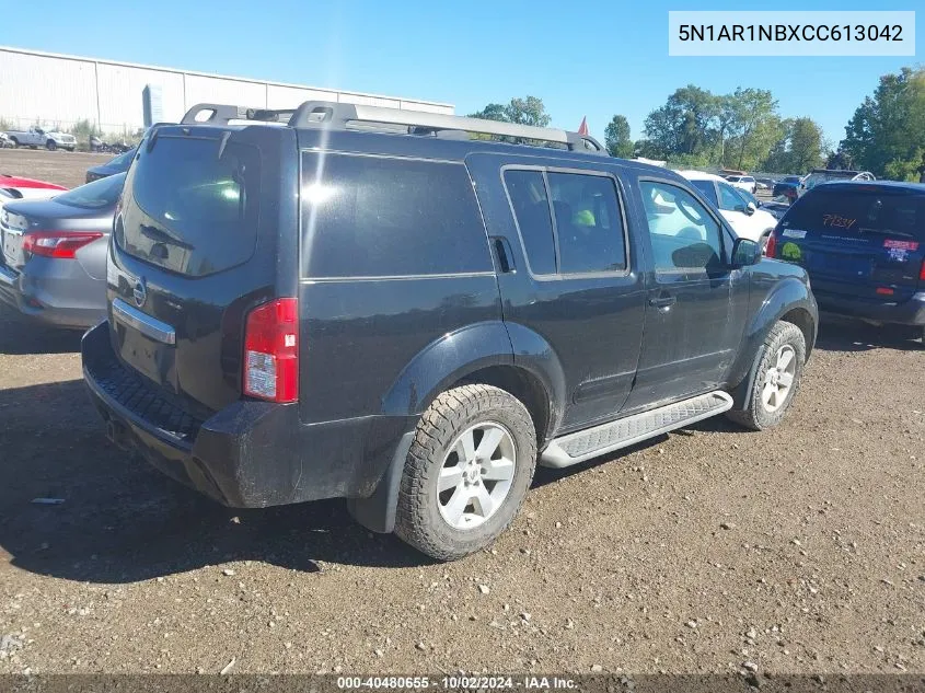 2012 Nissan Pathfinder Sv VIN: 5N1AR1NBXCC613042 Lot: 40480655