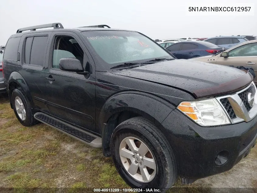 2012 Nissan Pathfinder S/Le/Se VIN: 5N1AR1NBXCC612957 Lot: 40513289