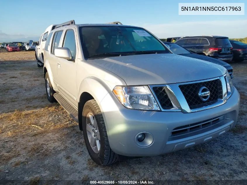 2012 Nissan Pathfinder S/Le/Se VIN: 5N1AR1NN5CC617963 Lot: 40529685