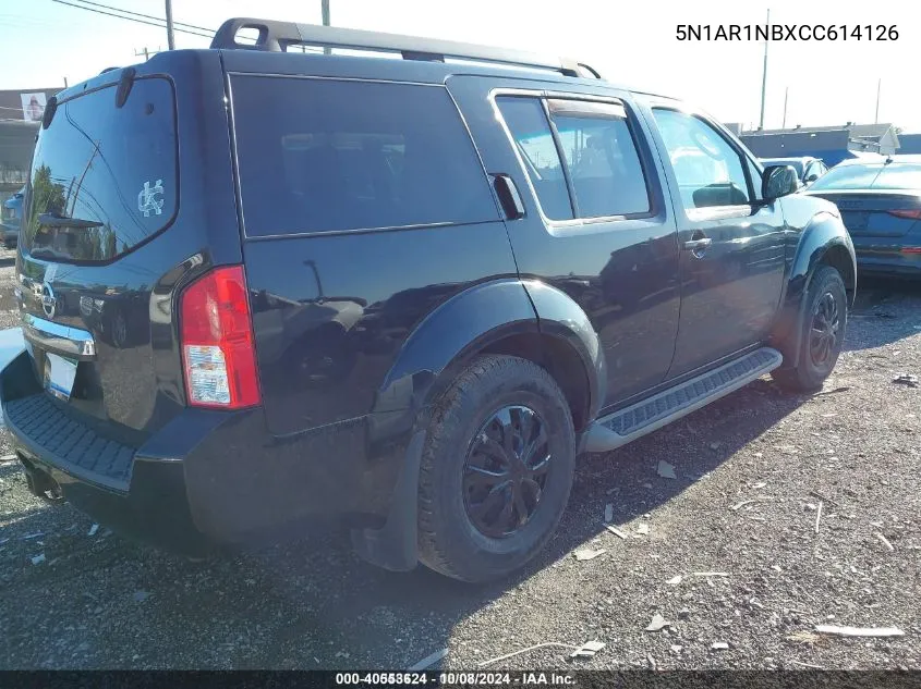 2012 Nissan Pathfinder VIN: 5N1AR1NBXCC614126 Lot: 40553624