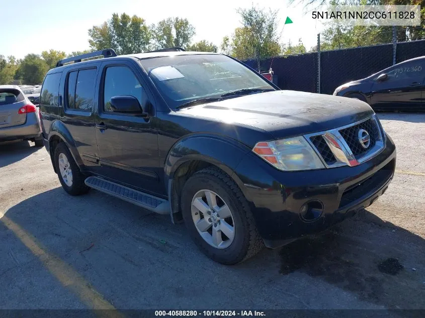 2012 Nissan Pathfinder Sv VIN: 5N1AR1NN2CC611828 Lot: 40588280