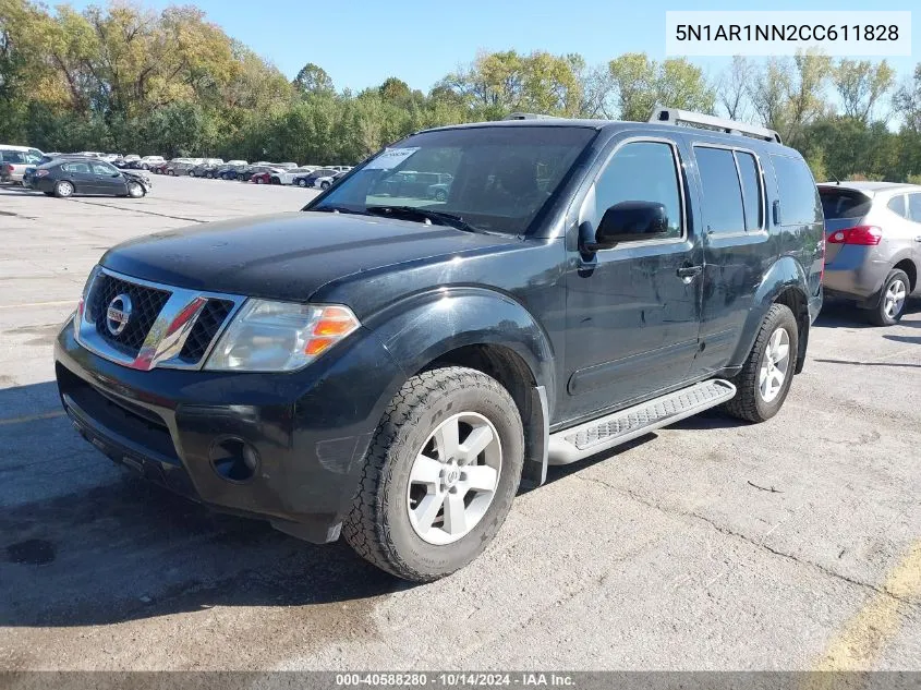 2012 Nissan Pathfinder Sv VIN: 5N1AR1NN2CC611828 Lot: 40588280