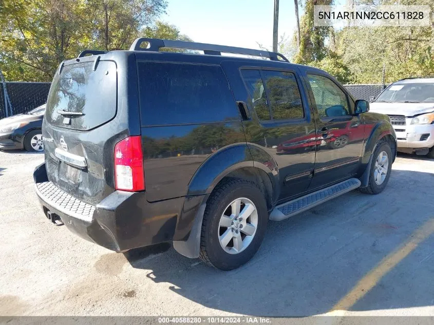 2012 Nissan Pathfinder Sv VIN: 5N1AR1NN2CC611828 Lot: 40588280