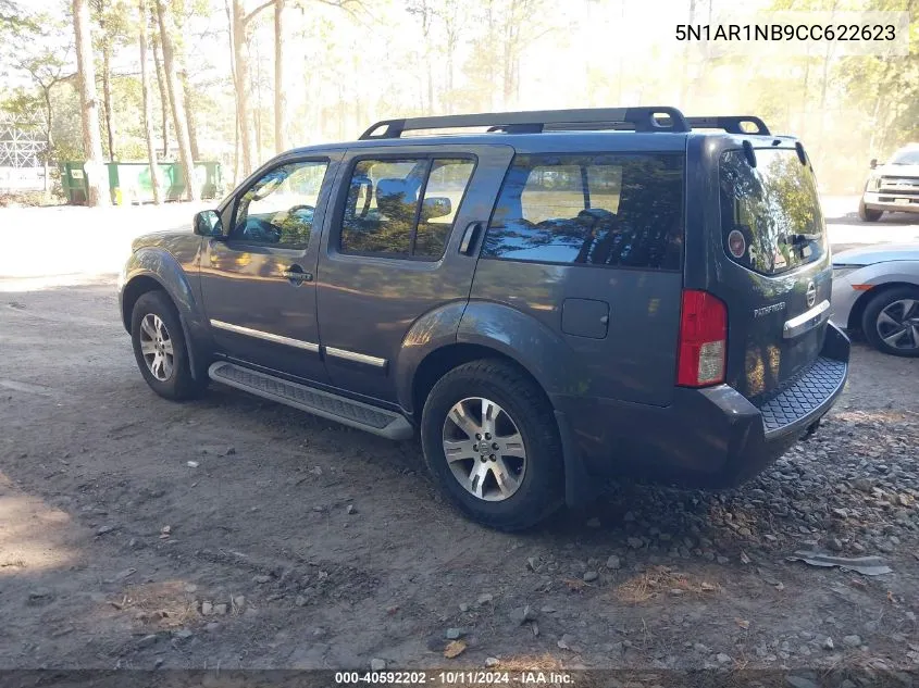 2012 Nissan Pathfinder Silver VIN: 5N1AR1NB9CC622623 Lot: 40592202