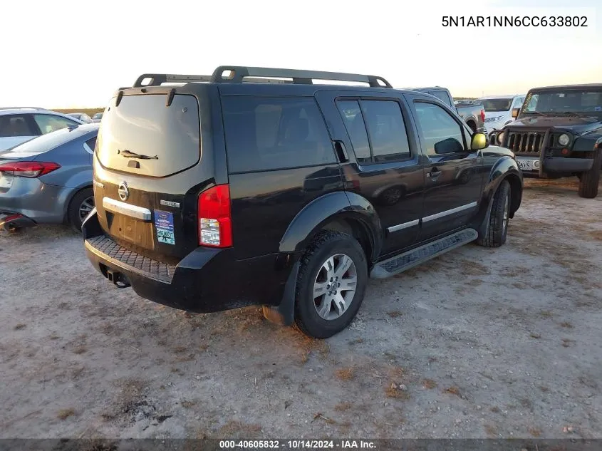 2012 Nissan Pathfinder S/Le/Se VIN: 5N1AR1NN6CC633802 Lot: 40605832