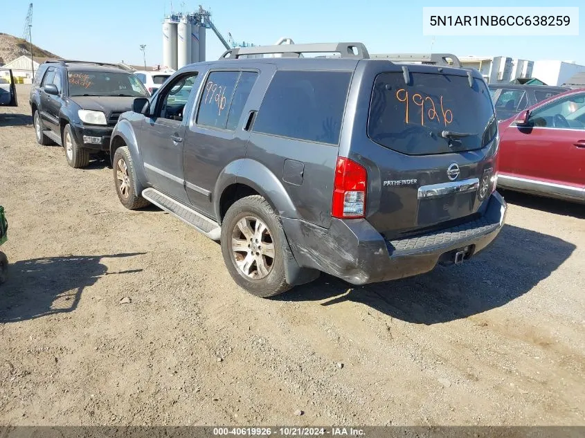 2012 Nissan Pathfinder Silver VIN: 5N1AR1NB6CC638259 Lot: 40619926