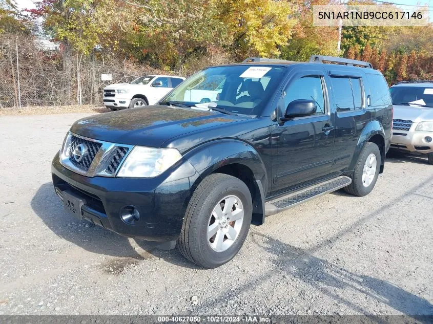 2012 Nissan Pathfinder Sv VIN: 5N1AR1NB9CC617146 Lot: 40627050