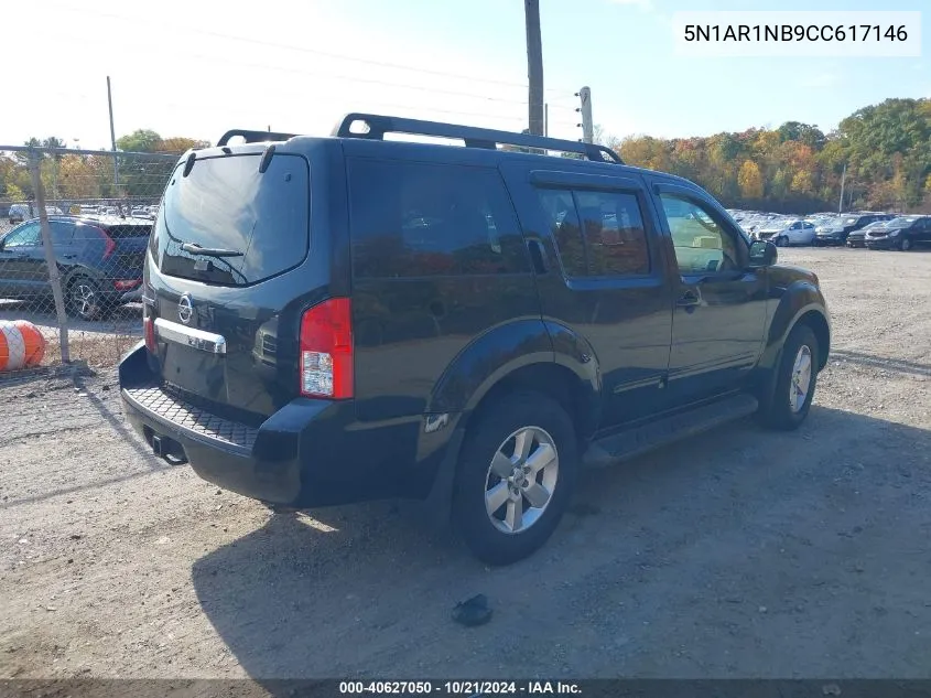 2012 Nissan Pathfinder Sv VIN: 5N1AR1NB9CC617146 Lot: 40627050