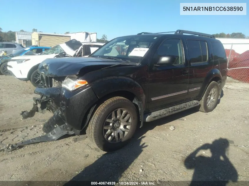 2012 Nissan Pathfinder Le VIN: 5N1AR1NB1CC638590 Lot: 40674939