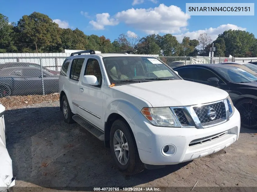 2012 Nissan Pathfinder Silver VIN: 5N1AR1NN4CC629151 Lot: 40720765