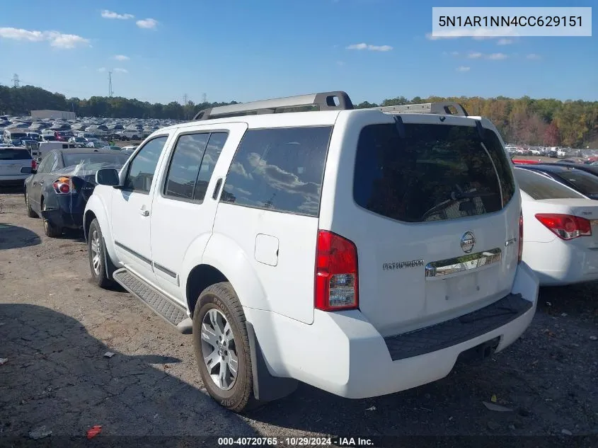 2012 Nissan Pathfinder Silver VIN: 5N1AR1NN4CC629151 Lot: 40720765