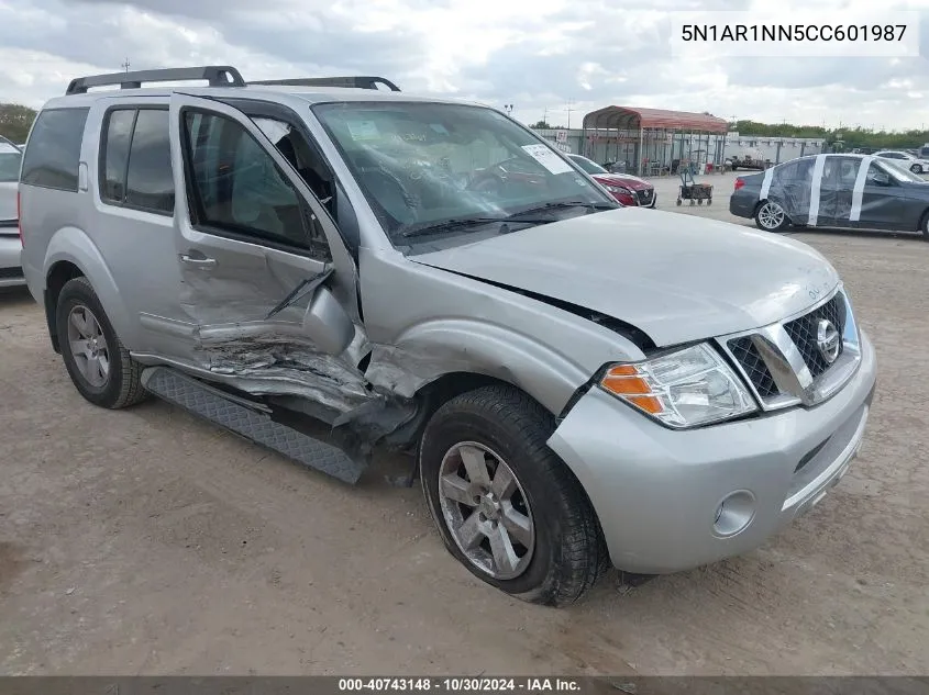 2012 Nissan Pathfinder Sv VIN: 5N1AR1NN5CC601987 Lot: 40743148