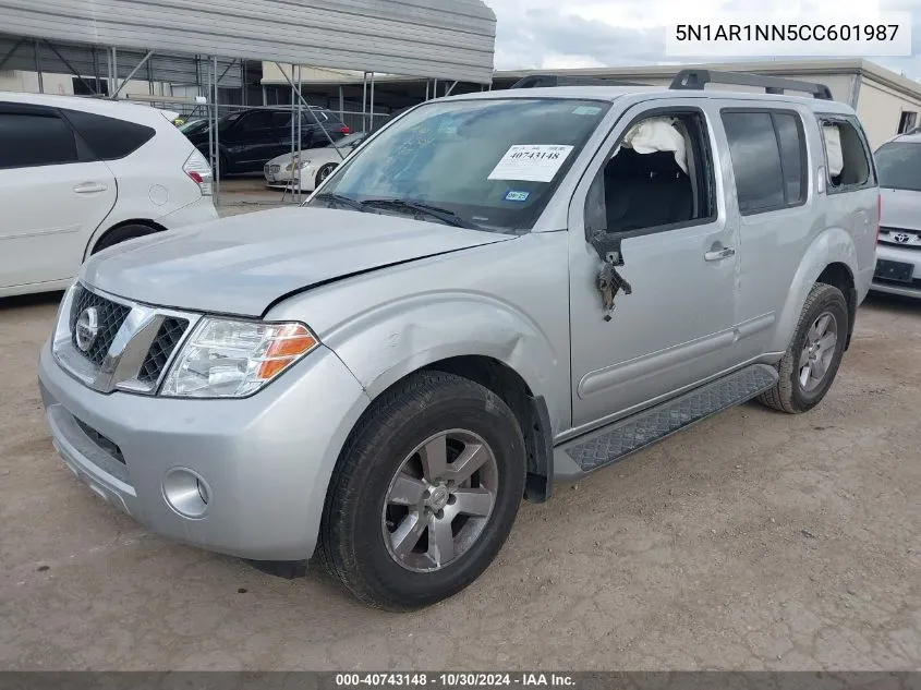 2012 Nissan Pathfinder Sv VIN: 5N1AR1NN5CC601987 Lot: 40743148