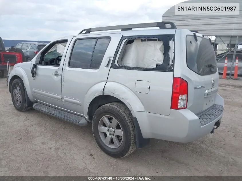 2012 Nissan Pathfinder Sv VIN: 5N1AR1NN5CC601987 Lot: 40743148