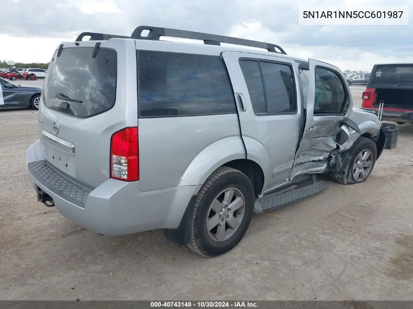 2012 Nissan Pathfinder Sv VIN: 5N1AR1NN5CC601987 Lot: 40743148