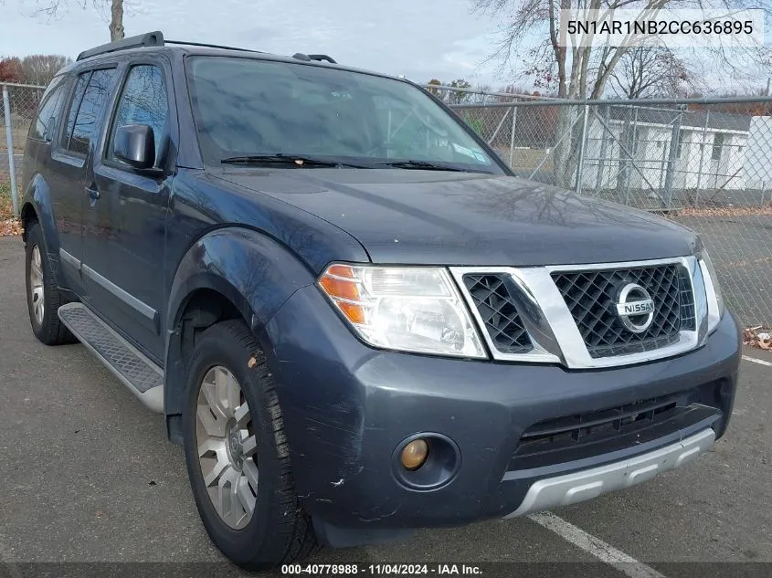 2012 Nissan Pathfinder Le VIN: 5N1AR1NB2CC636895 Lot: 40778988