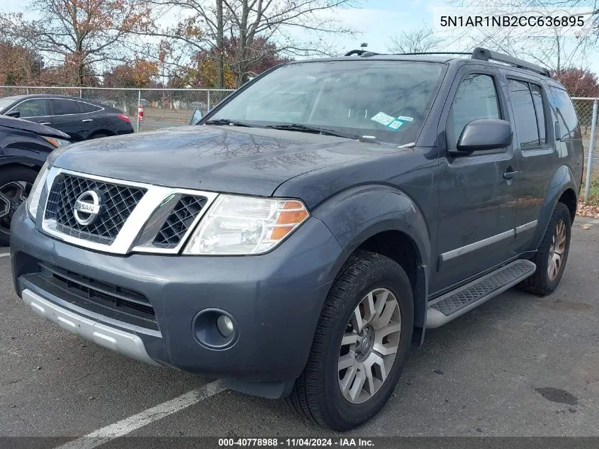 2012 Nissan Pathfinder Le VIN: 5N1AR1NB2CC636895 Lot: 40778988