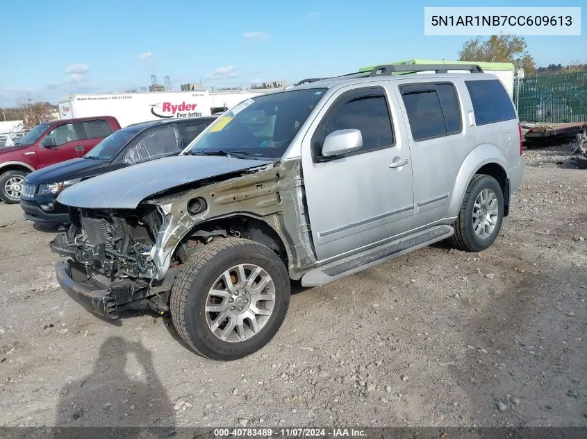 2012 Nissan Pathfinder Le VIN: 5N1AR1NB7CC609613 Lot: 40783489