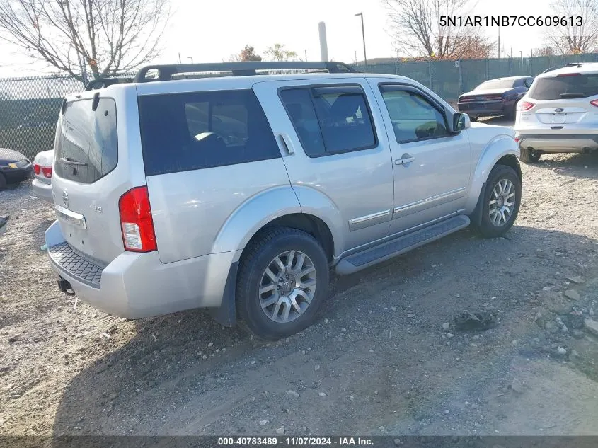 2012 Nissan Pathfinder Le VIN: 5N1AR1NB7CC609613 Lot: 40783489