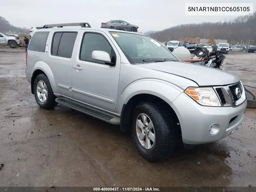 2012 Nissan Pathfinder Sv VIN: 5N1AR1NB1CC605105 Lot: 40800437