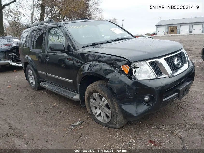 2012 Nissan Pathfinder Silver VIN: 5N1AR1NB5CC621419 Lot: 40860572