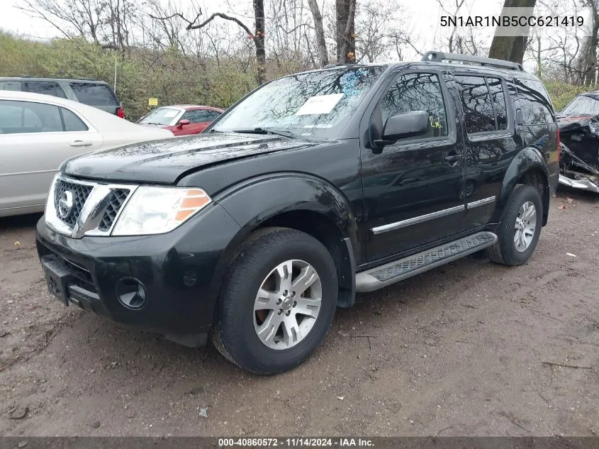 2012 Nissan Pathfinder Silver VIN: 5N1AR1NB5CC621419 Lot: 40860572