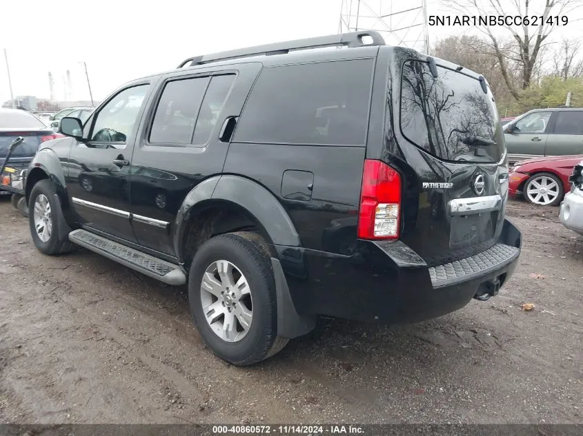 2012 Nissan Pathfinder Silver VIN: 5N1AR1NB5CC621419 Lot: 40860572