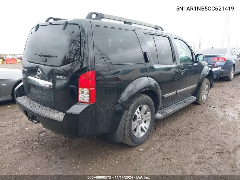 2012 Nissan Pathfinder Silver VIN: 5N1AR1NB5CC621419 Lot: 40860572