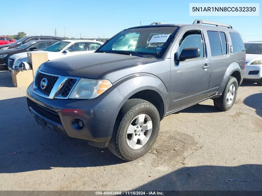 2012 Nissan Pathfinder S VIN: 5N1AR1NN8CC632330 Lot: 40863568