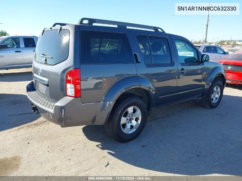 2012 Nissan Pathfinder S VIN: 5N1AR1NN8CC632330 Lot: 40863568