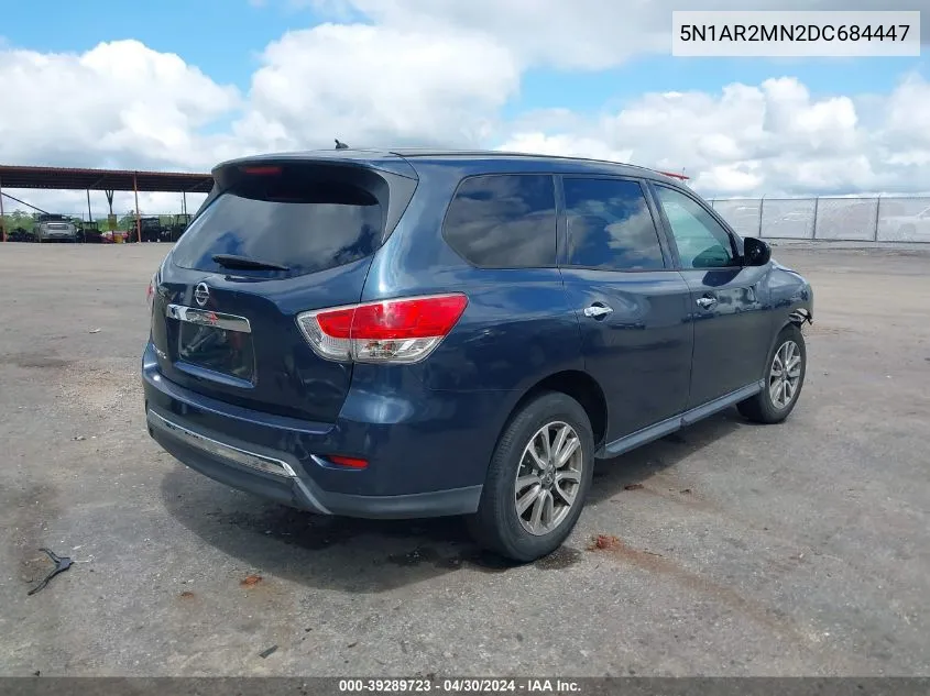 2013 Nissan Pathfinder S VIN: 5N1AR2MN2DC684447 Lot: 39289723